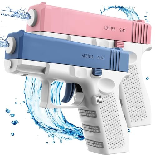 Wasserpistole Klein, Sommer Spritzpistole Wasser, 2 Stück Kleine Wasserspritzpistole Kinder Watergun Große Reichweite Wasser Pistole für Kinder Sommer Schwimmbad Strand Freien Wasserspielzeug