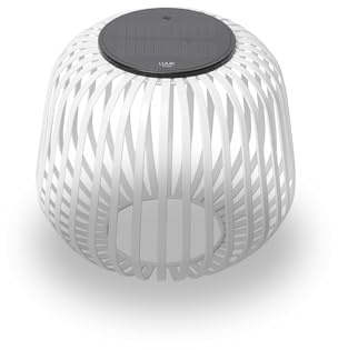LUUK Studio Solcell LED utomhus, bärbar trådlös lykta, USB-C-bord, IP65 vattentät, dimbart varmt ljus för utomhusbruk, balkong, trädgård, terrass, innergård, vit
