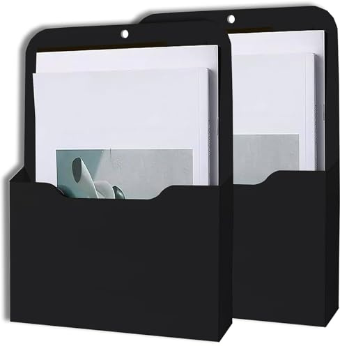 2 Stück Magnetischer Aktenhalter A4 Papiere Briefhalter Schwarz