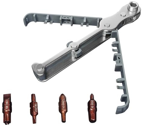 PEILINZE Destornillador en ángulo recto de 90 grados, destornillador de trinquete de bolsillo, llaves de carraca