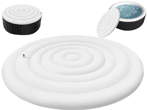 Coperchio Gonfiabile per Vasca Idromassaggio 145cm - Copertura Termica Impermeabile per Spa, Rivestimento Pieghevole Anti-Polvere per Gonfiabili, Adatto a Centri Benessere, Ostelli & Bagni