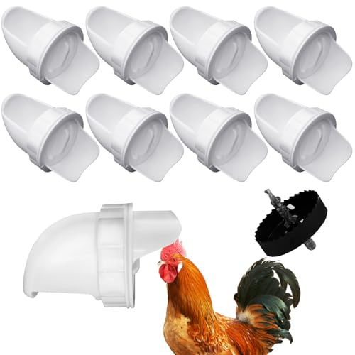 DIY hühnerfutter automat, Regenfestes Schwerkraft-System mit Critter Stopper für Eimer, Fässer & Tröge – Kein Abfall Hühnerfutterspender Kit