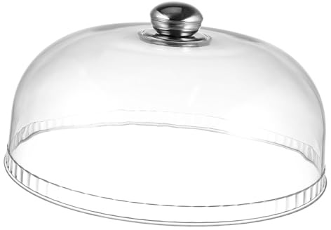 ZUNOXAZ Coperchio Per Alimenti in Plastica Trasparente Resistente 26x11 Cm Copertura Protettiva Per Vassoio Snack e Torta, Impugnatura Ergonomica Per Uso Domestico e Feste