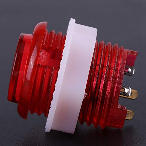 HEEPDD Bouton, 5 Pièces Bouton Poussoir Lumineux à LED avec Micro-interrupteur 24 Mm pour le Contrôle de la Console de Jeu