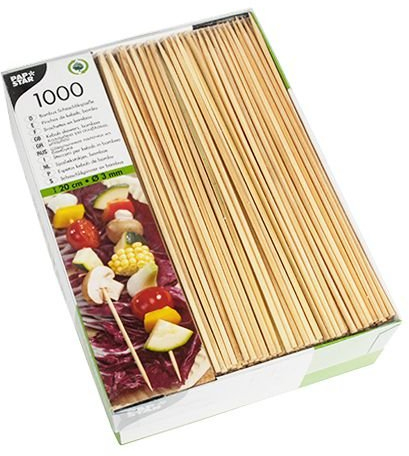 1000 SchaschlikspieÃ??e, Bambus Ã?? 3 mm Ã?· 20 cm