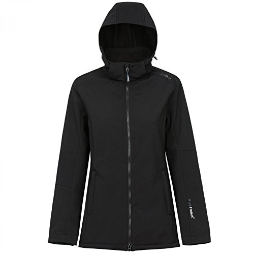 CMP - Damenjacke mit Kapuze und Reißverschluss, Schwarz, M