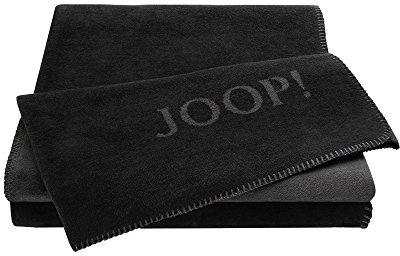 JOOP! Uni-Doubleface Wohndecke schwarz (150x200 cm) Art. 90737