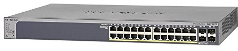 NETGEAR GS728TP Smart Switch 24 Port Gigabit Ethernet PoE Switch (Managed mit PoE und 4 SFP Ports, ProSAFE Lifetime-Garantie)