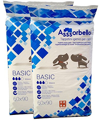 Ferribiella Tappetini Igienici Assorbenti Canna 60x90, 100 Pz, Protettore per Superfici per Incontinenza Monouso