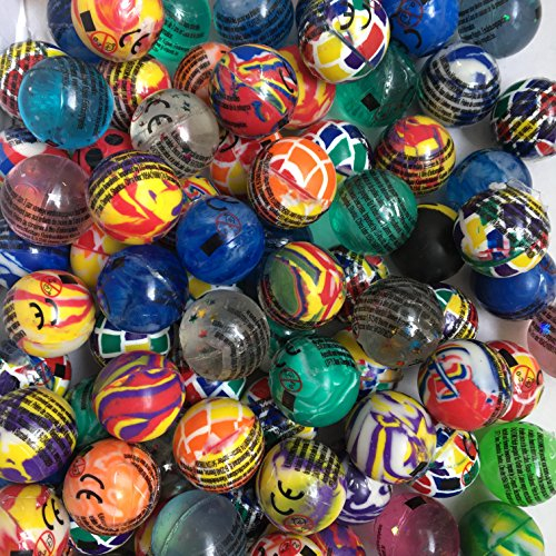 CARPETA® - 24 x Flummi Mix┃ Mitgebsel für Kindergeburtstag oder als Geschenk ┃ 27mm Durchmesser ┃ Hüpf & Spring Kinder-Spiel ┃ 1A Qualität und SUPER Sprungkraft ┃ 24 Stück einzeln verpackt