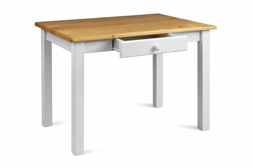 Magnetic Mobel Esstisch mit Schublade Küchentisch Tisch Restaurant Massiv Holz Kiefer (70x100, Erle)