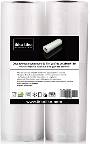 Rouleau de film sous vide alimentaire 28 cm x 15 m Sac sous vide alimentaire Rouleau sac sous vide alimentaire Rouleau sachet sous vide Rouleau sous vide alimentaire 28 cm Rouleau mise sous vide