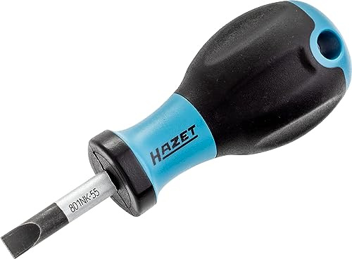 Hazet Schraubendreher (Schlitzprofil, extra kurze Ausführung: 89 mm) 801NK-55