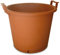 Vaso Mastello Color Terracotta Professionale per Piante da Giardino, Orto, Vivaio, Edilizia - Resistente in polietilene ad alta densità (HDPE) - Vasi con Manici - Mastellone (50Lt, ø 50cm, h.41cm)
