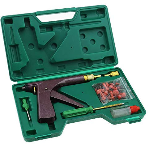 be in your mind Kit de Réparation de Pneu sans Chambre à Air avec Boîte de Rangement pour Bouchons Fixation de Pneu à Trou Rond