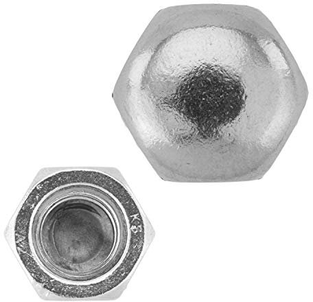 Hutmuttern niedrige Form M16 aus Edelstahl A2 (5 Stück) | DIN 917 - Kappenmuttern - Edelstahlmuttern von MESAROS®