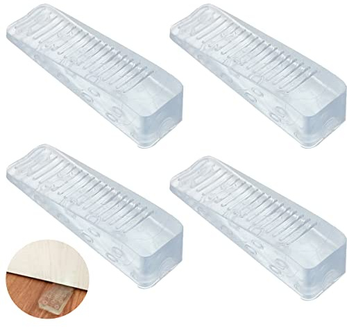 4 Pezzi Fermaporta in Gomma,Cuneo Ferma porta,Protezioni per Porta Interne e Finestre Casa Ufficio,Cuneo Durevole Zeppa Fermaporta,Antiscivolo Fermaporta(Da 2.5mm a 14 mm)