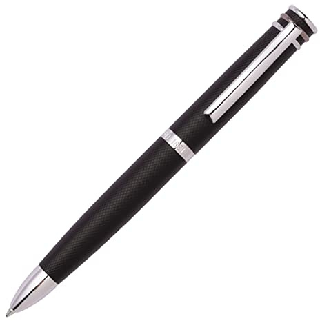 Cerruti 1881 Bolígrafo Austin | Instrumento de escritura icónico | Tinta azul | Caja de regalo (Diamante Negro)