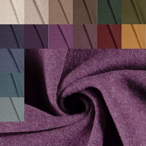 Walkloden Meterware uni meliert * ab 50 x 140cm, 043 beere | 100% mulesingfreie Schurwolle, Wolle, Walkstoff, Mantelstoff, Trachtenstoff, Wollwalk, Loden, Wollstoff