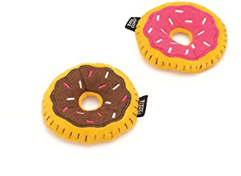 ZippyClaws Donutz 2er-Pack Hundespielzeug | Lustige Donut-Designs mit Quietscher | Ideal für Kauen und Zerrspiele | Perfekt für kleine bis mittelgroße Hunde