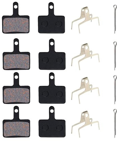 Fahrrad Scheibenbremsbeläge, 4 Stücke High Performance Bremsbeläge, Unisex – Erwachsene bremsbeläge, Brake Bremsbeläge, Bremsbeläge Bremsschuh Set Vorne und Hinten Fahrradbremsbacken Bremsgummi