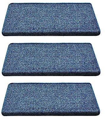 Treppenstufen Matten Eckig Einzeln, Stufenteppich Selbstklebend Sisal Erscheinungsbild Anti Rutsch, Carpet Stair Treads Mats für Hartholzböden, Stufenmatten Innen für Kinder äLtere und Hunde ( Color :