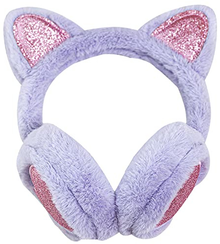 SEDEX - Orejeras para niños, orejeras de invierno para niñas, calentador de orejas esponjosas y adorable, cubiertas de orejas de felpa para niños, térmicas, peludas, cubreorejas para el viento, suaves