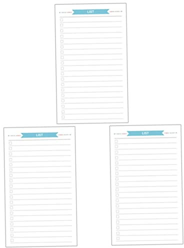TEHAUX 120 Blatt Aufgabenlisten-Notizbuch Planer Büroklammern schnellhefter Papier nachfüllen linierte Papiere nachfüllen breites Gitter Futterpapier Bindepapier Notizbuch Papier a5