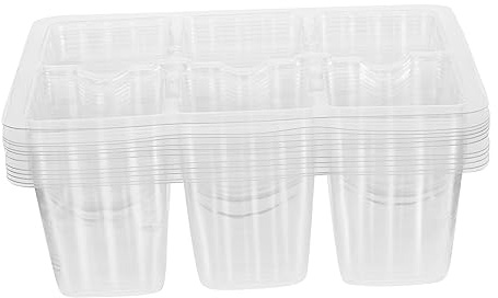 BESPORTBLE 10pezzi Vaso per Piante Sei Vaso Trasparente per Vivaio Contenitore in Plastica Resistente per Crescita di Piantine da Giardino