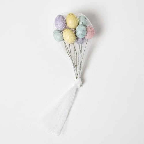Homescapes 11tlg. Osterdeko-Set – Ostereier-Blumenstecker in Pastellfarben 18cm, 11 Bunte Frühlingsdeko Osterstecker