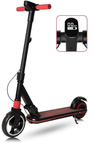 E-RIDES Elektroroller Kinder ab 6-12 Jahren, Elektroroller mit LED-Anzeige, Faltbarer Elektroroller, E Scooter Patinetes Electricos Niños, Regalo para Niños Y Adolescentes