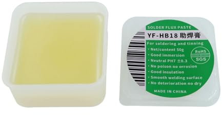 Lötpaste,Bleifrei Flussmittelpaste,Kolophonium Löten Flussmittel,Lötfett Flussmittel Pasten,No Clean Bleifreies Flussmittel,Flussmittel Löten,Für Gold,Kupfer,Eisen,Zinn,Instrumente,Mechaniker,50g