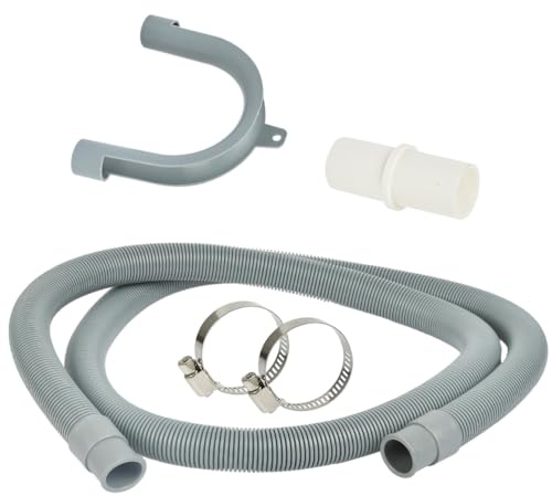 ZOGPLG 1.5m Universal Dishwasher Drain Hose Pipe Kit, Replacement Drain Hose Extension Washing Machine Waste Pipe Extension for Washing Machine, Dishwasher & Other Applications