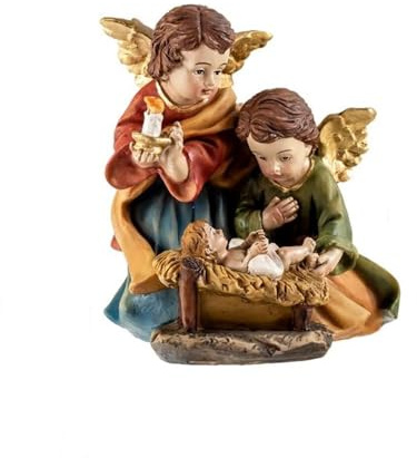 Inmaculada Romero IR Geburt des Jesuskindes 2 Engel Weihnachtsfigur 11 cm. Harz einteilig. Unisex. Länge (cm): 11.