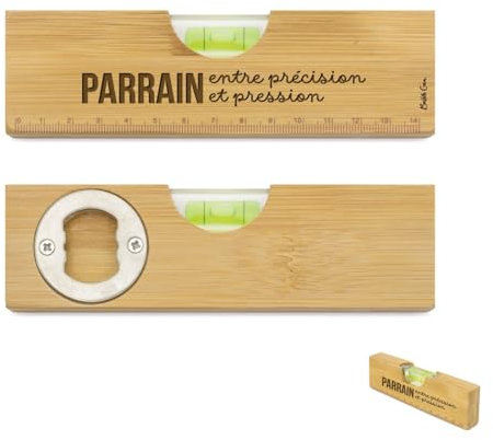 Niveau et décapsuleur - Parrain entre précision et pression