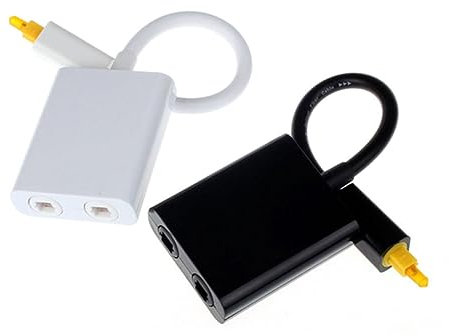 Hemobllo Splitter Audio Adattatore Audio Theater Distribuzione Due Uscite Terminali Placcati Compatibile Spdif Colore