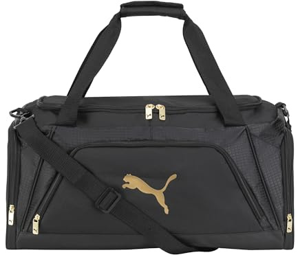 PUMA Accelerator Duffel Bag, Black/Gold, OS