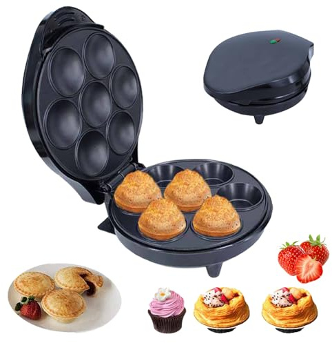 Mini Quiche électriques, Cuisiniers Antiadhésifs, Chauffage Double Face, Indicateur LED, Pieds Non Glissants, Fabricant De Crêpes Antiadhésif, pour La Cuisson, Desserts Collations