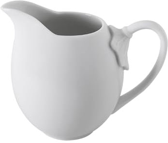 FUHAI-666 Salsera Salsera de cerámica Blanca con diseño de asa de Loto Salsera de Porcelana China Jarra para Salsa(200ml)