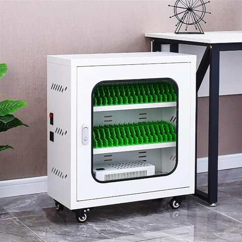 Multi-Port Conference Phone Storage Cabinet with USB Charging Station, Rechargeable Mobile Device Organizer for Office and Meeting Rooms