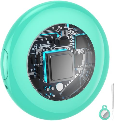 Air Tracker 1 pcs, Bluetooth Tracker Key Finder Works with Find My App (iOS Only), Bluetooth Finder Tag and Item Locator with Sound, Your Luggage Tracker, Wallet Tracker, etc. Mint Cyan (1 Pack)