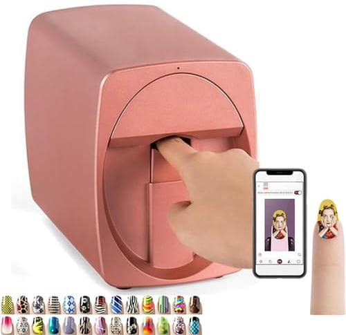 Nail Art Drucker, tragbarer digitaler mobiler Nagelkunstdrucker, Smartphone-Steuerung, drahtloses WLAN-Signal, intelligentes 3D-Design, einfach zu erstellende Nagelkunst