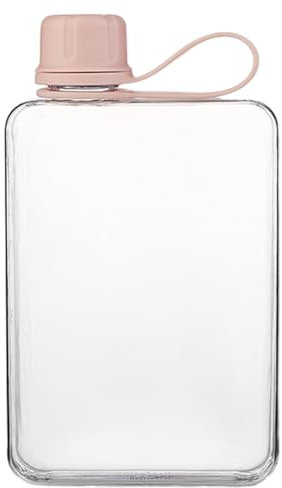 Flash À Bouteille D'eau Transparente - Récipation De Sports À L'épreuve Des Fuites, Carré Mince De 500 Ml | Bouteille De Boisson À Bourse De Poche, Hydratation Froide Plate, Pour Le Bureau De Voyage D