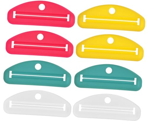 NOLITOY 8 Exprimidores Manuales de Pasta de Dientes de Plástico, Portátiles Reducir Desperdicios, Ideales para Viajes y Uso en Baño