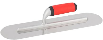 Harilla Llana Espátula con Esquinas Redondeadas, Tabla Alisadora, Versátil, Profesional para Hormigón y Paneles de Yeso, Llana de Acero Inoxidable Resistente a Corrosión, M, 40 cm x 10 cm