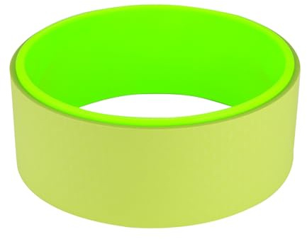 VGEBY Ruota per Yoga, Ruota Fitness da 31 Cm per Yoga Ed Esercizi, con Superficie Antiscivolo e capacità di Carico di 150 Kg, per Piegamenti della Schiena, Allenamento Dell'equilibrio, (GREEN)