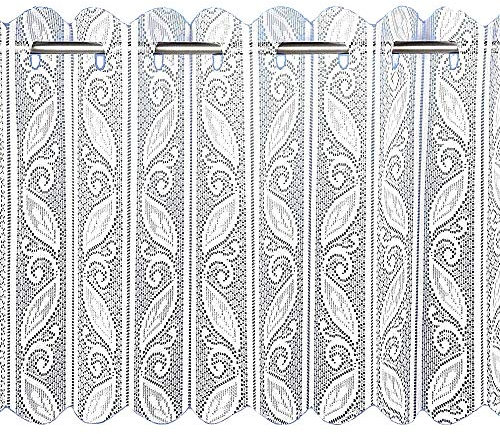 Lace Pleated Vertical Louvre Blind Window Net White 48 Drop