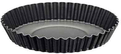 Tramontina BRASIL Tarteform, Ø 26 cm, antihaftbeschichtet, optimale Wärmeletitung, rund, mit gewelltem Rand, Tarte, Obstkuchen, Backform