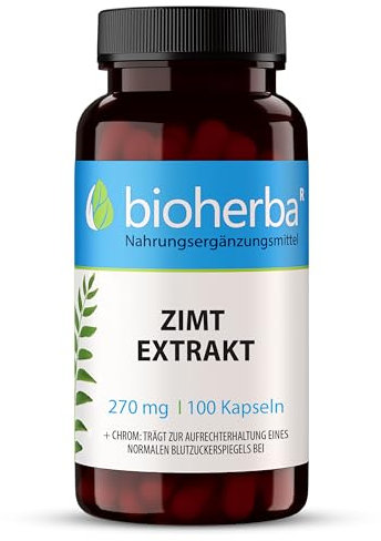 Ceylon-Zimt Kapseln – 100 Stück mit 270 mg hochwertigem Zimt-Extrakt von BIOHERBA PZN 18215238