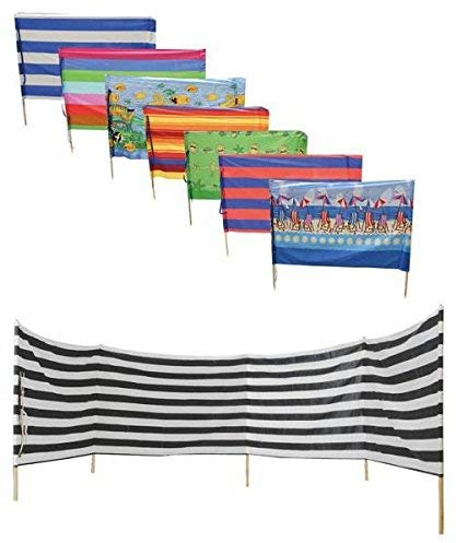 Iden 7576566 - Idena Baumwoll Windschutz incl. 5 Holzstäbe, 5 m x 0,80 m (farblich sortiert)